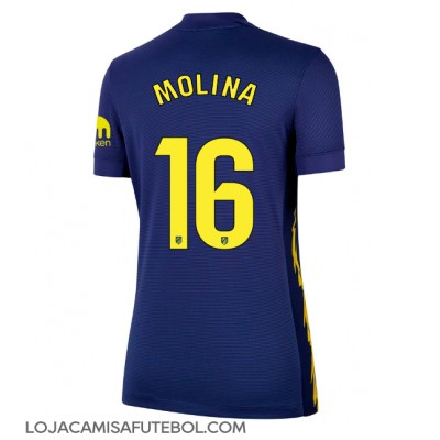 Camisa de Futebol Atletico Madrid Nahuel Molina #16 Equipamento Secundário Mulheres 2025-26 Manga Curta Camisa de Futebol Atletico Madrid Nahuel Molina #16 Equipamento Secundário Mulheres 2025-26 Manga Curta